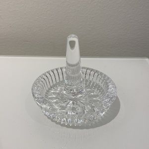Waterford Crystal Round Ring Holder, Engagements, Weddings, 3" Dia.